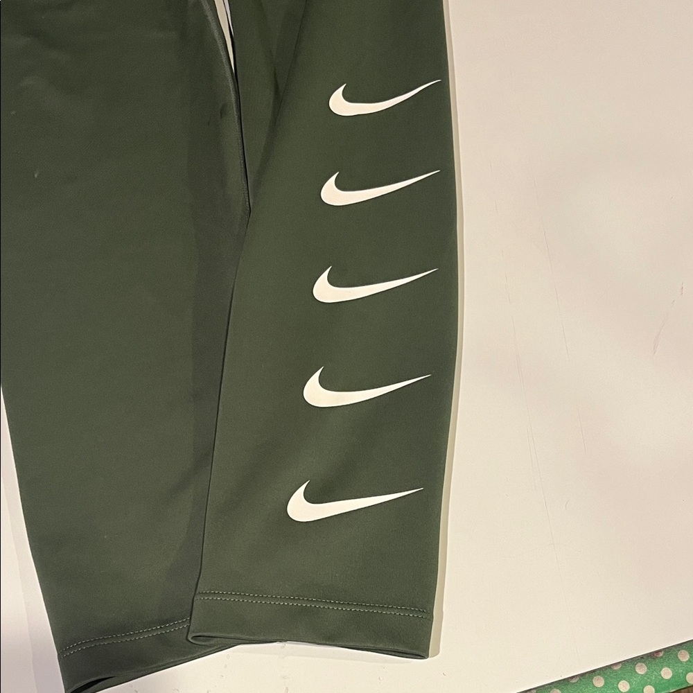 Olive Green Women's Active Leggings - Picture 9 of 13